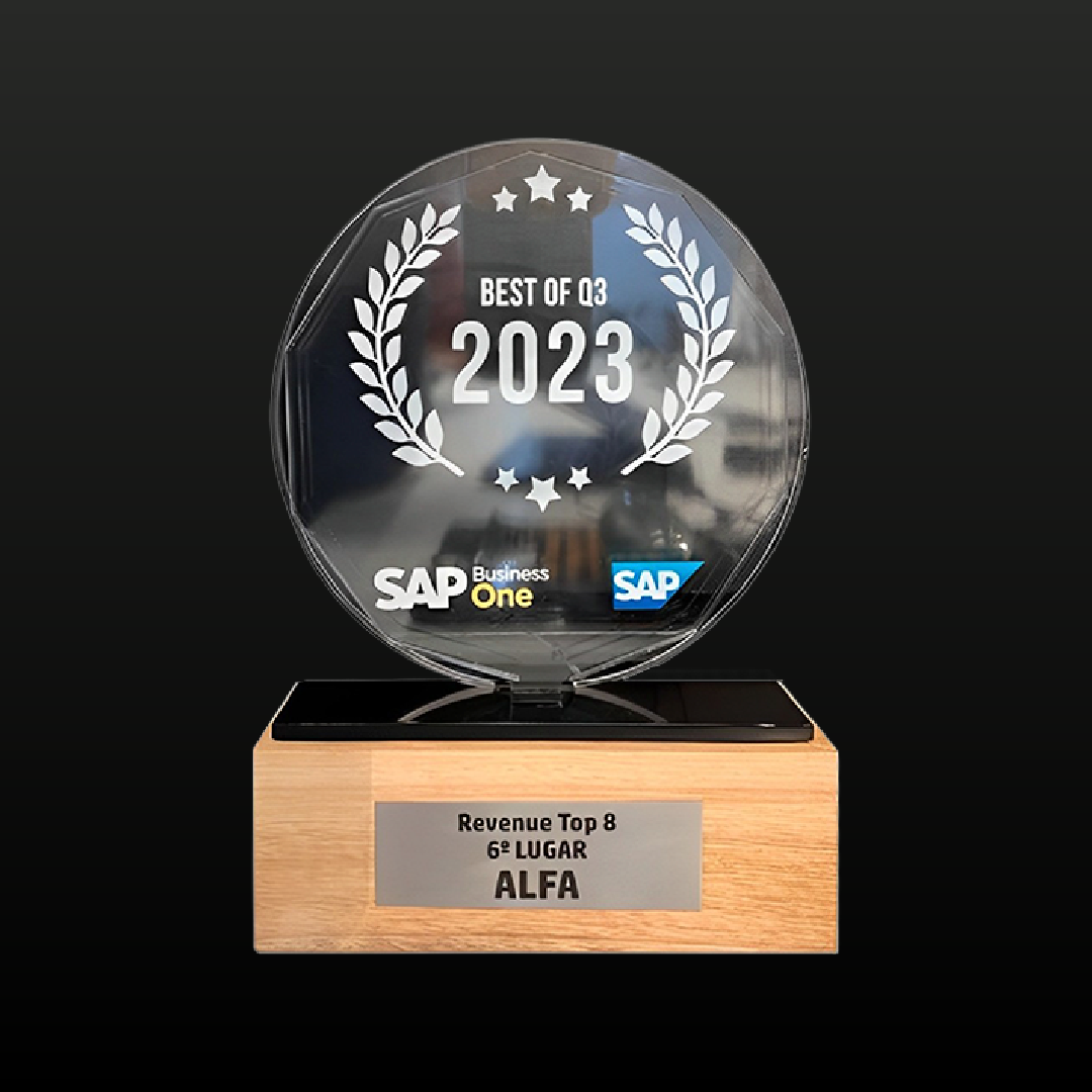 Premio Best of Q3 2023 - Revenue Top 8 - 6º lugar ALFA